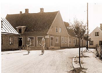 Färgerigatan 3 - Companiegatan 11, Åhus, tidigast omkr. 1940.
