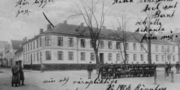 Södra Kaserngatan-Östra Boulevarden 60, Kristianstad, omkr. 1917.