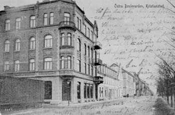Tivoligatan - Östra Boulevarden 58, Kristianstad, tidigast omkr. 1910.