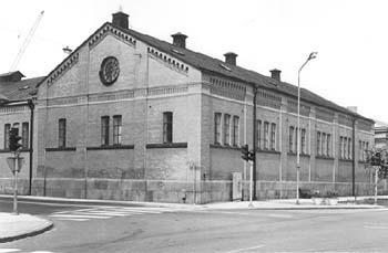 Sjukstall, Västra Storgatan - Södra Boulevarden, Kristianstad, 1979.