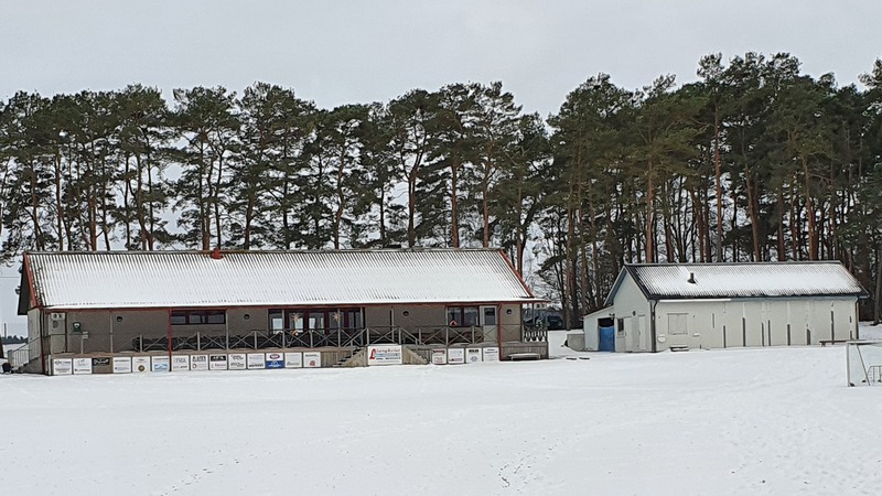 Kiaby idrottsplats i vinterskrud
