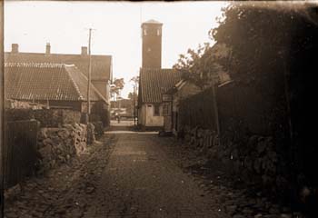 Sjögatan - Västra Hamngatan, Åhus, trol. senast första hälften 1920-talet.