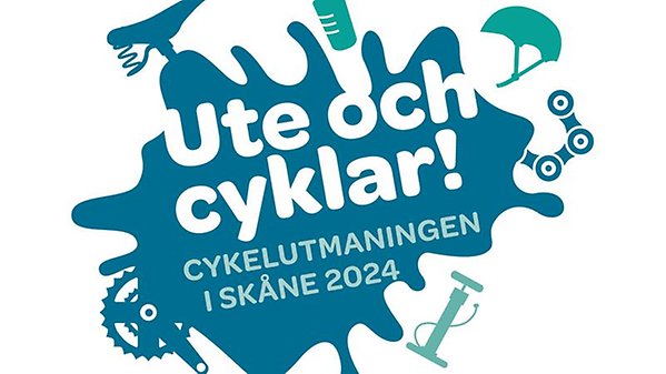 Logga för cykelutmaningen Ute och cyklar