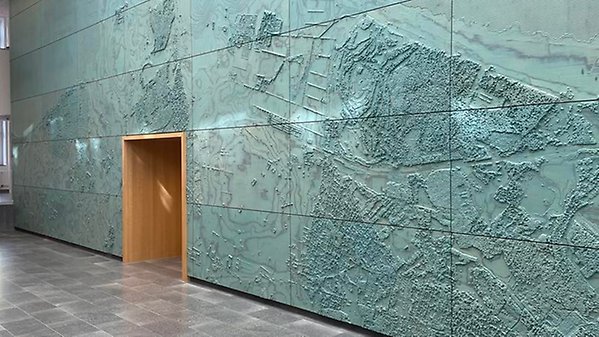 Byggnadsanknutet konstverket Utsikt i Rådhus Skåne av konstnär Christian Partos