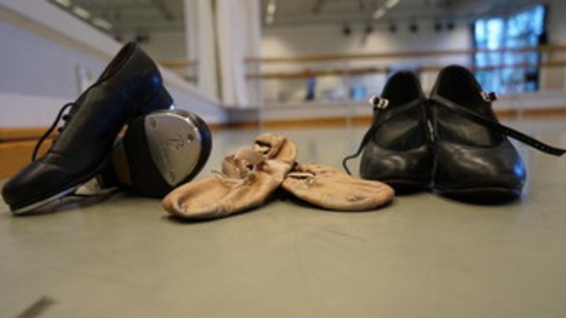 Dansskor som används vid tex balett och step